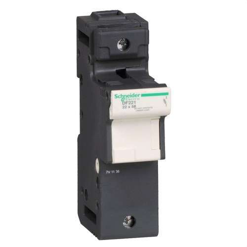 Portafusibles sin piloto 1P 125A fusible 22X58 con referencia DF221 de la marca SCHNEIDER ELECTRIC