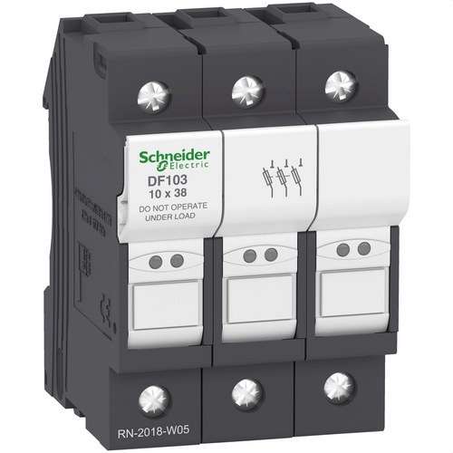 Portafusibles 3P 32A 10X38MM con referencia DF103 de la marca SCHNEIDER ELECTRIC