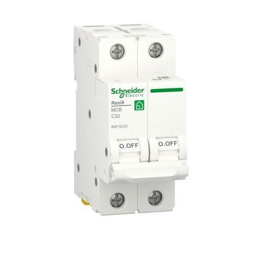 Magnetotérmico Resi9 2P 32 A 6000 A 230 V con referencia R9F12232 de la marca SCHNEIDER ELECTRIC