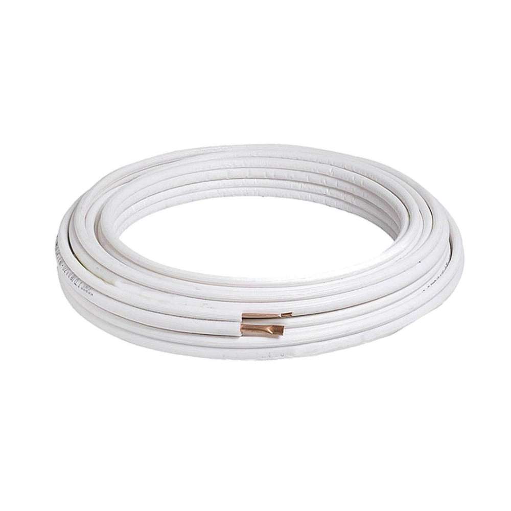 Tub doble de cou aïllat per a aire condicionat 1/4"-3/8" - Rotlle de 20 metres amb referència PEDOBLAM1/4X3/8(20M)-(COASOL) de la marca TUBERIA COBRE