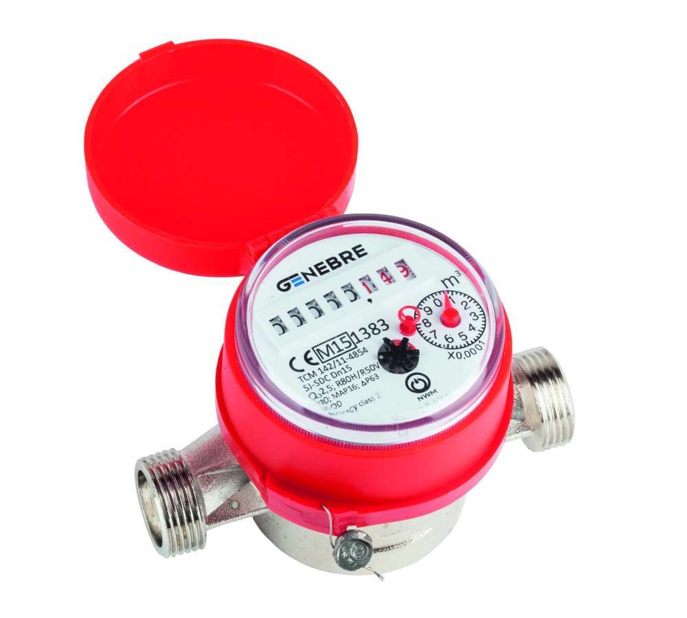 Comptador d'aigua calenta 3/4 x 3/4" DN15 amb referència 6111C 05 de la marca GENEBRE