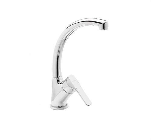 Aixeta de cuina monocomandament amb broc conformat K8 cromat amb referència 61204 28 45 66 de la marca GENEBRE