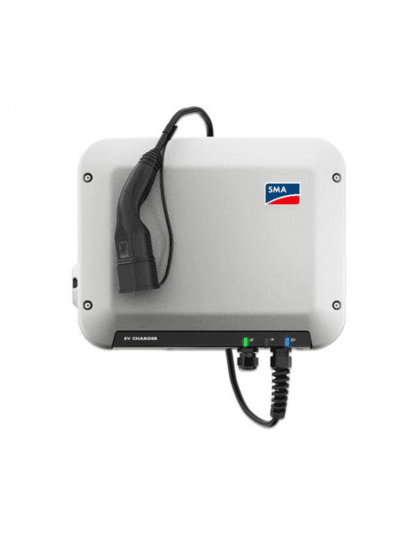 Carregador cotxe elèctric trifàsic 22 kW SMA EV CHARGER 22 Mànega 5 metres Tipus 2 amb referència EVC22-3AC-10 de la marca SMA SOLAR