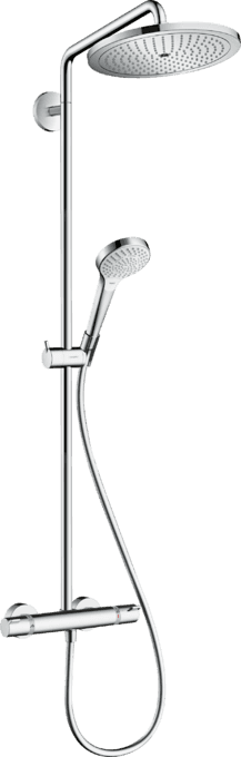 Conjunto de ducha termostática Croma Select S Showerpipe 280 con referencia 26790000 de la marca HANSGROHE