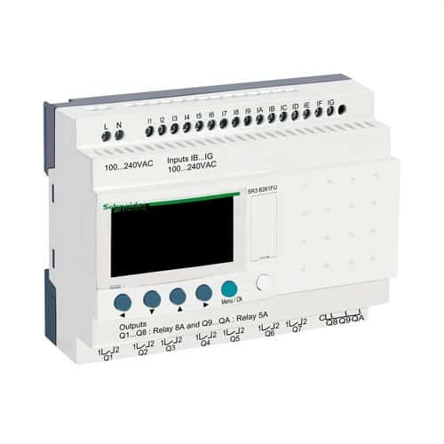Relé programable MÓDULO 100-240V E/S 26 con referencia SR3B261FU de la marca SCHNEIDER ELECTRIC