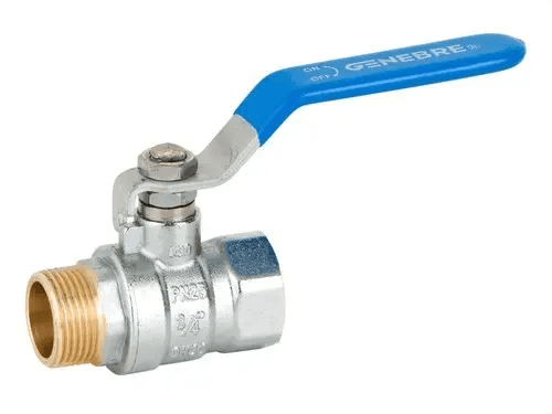 Válvula de esfera macho-hembra palanca azul 1/2" con referencia 3034 04 de la marca GENEBRE