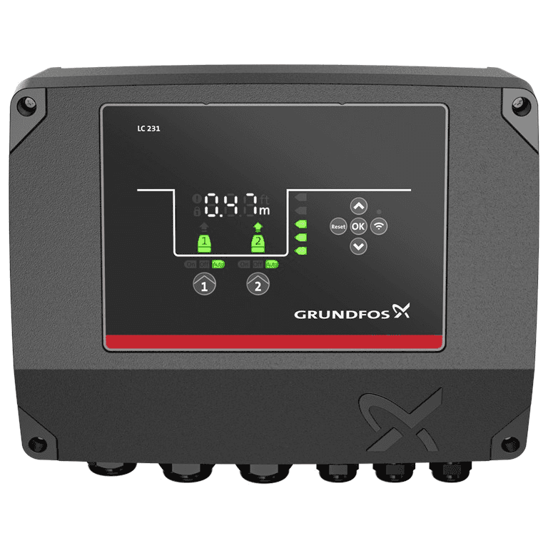 Controlador de bomba Grundfos LC 231 2X 1-9 DOL 3X460 PI CE amb referència 99369650 de la marca GRUNDFOS