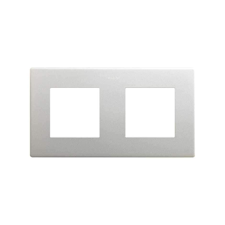Marco para 2 elementos aluminio Simon 270 con referencia 27000620-093 de la marca SIMON