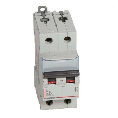 Magnetotèrmic DX3 2P 10A Corba C 6/10kA amb referència 407798 de la marca LEGRAND