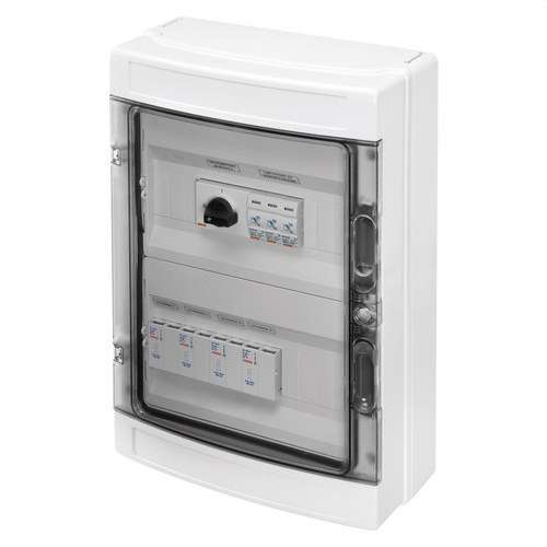 Quadre de 2 strings precablejat 1000V DC 32A 2x12 mòduls amb referència GWD9908 de la marca GEWISS