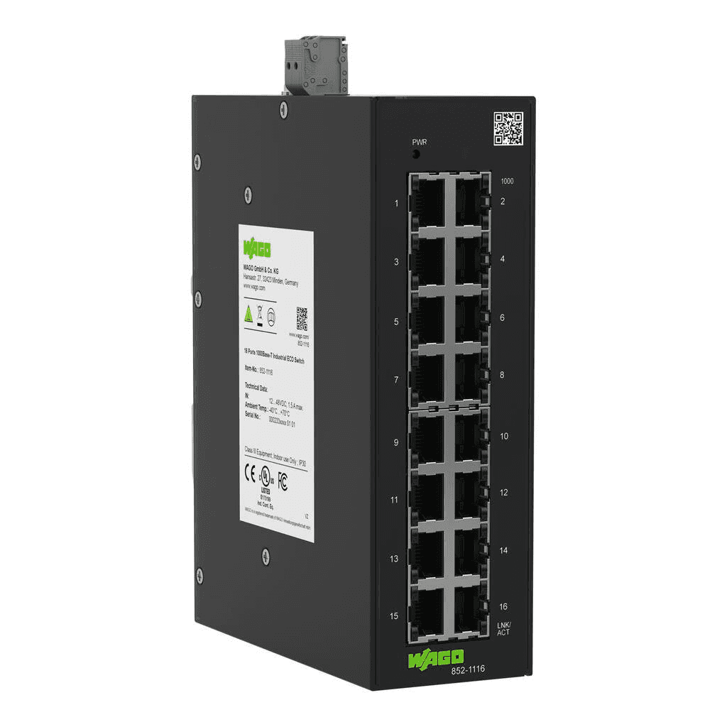 Switch Industrial-ECO-Switch de 16 ports amb referència 852-1116 de la marca WAGO