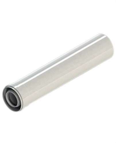 Tub de xemeneia diàmetre 80/125 mm de 1000 mm mascle-femella PP/Acer blanc amb referència 8125-1000MHP15 de la marca FIG
