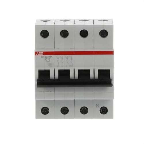 Magnetotérmico SH203-C16NA 3P+N 16A Curva C Curva C 6kA con referencia 2CDS213103R0164 de la marca ABB