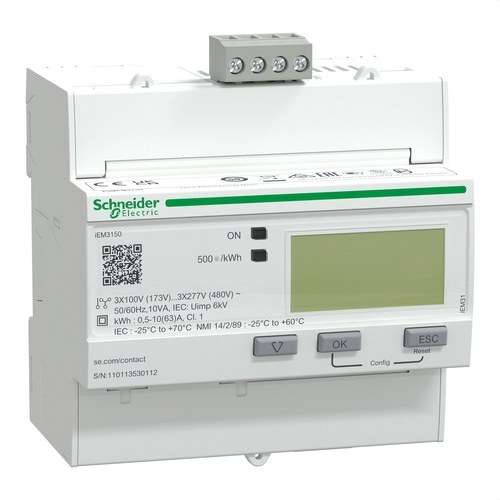 Mesurador d'energia trifàsic iem3150 63 a classe 1 modbus amb referència A9MEM3150 de la marca SCHNEIDER ELECTRIC