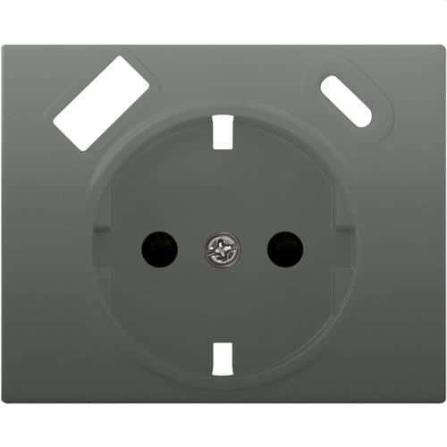 Tapa d’endoll schuko amb USB doble blanc Iris amb referència 18724-USBC-AN de la marca BJC