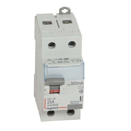 Diferencial DX3 2P 25A 300mA Classe AC amb referència 411524 de la marca LEGRAND