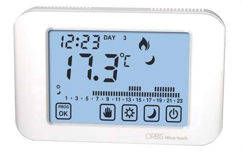 Cronotermòstat inalàmbric amb pantalla tàctil Orbis MIRUS TOUCH amb referència OB325300 de la marca ORBIS