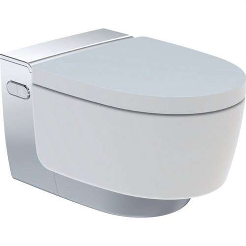 Inodoro bidet suspendido Geberit AquaClean Mera Comfort blanco y cromo con referencia 146.212.21.1 de la marca GEBERIT