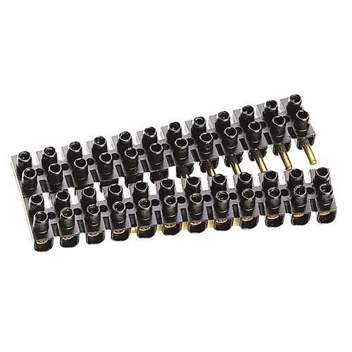 Regleta de connexió negra Suprem amb 12 bornes de 6 mm2 endollables amb referència 034253 de la marca LEGRAND