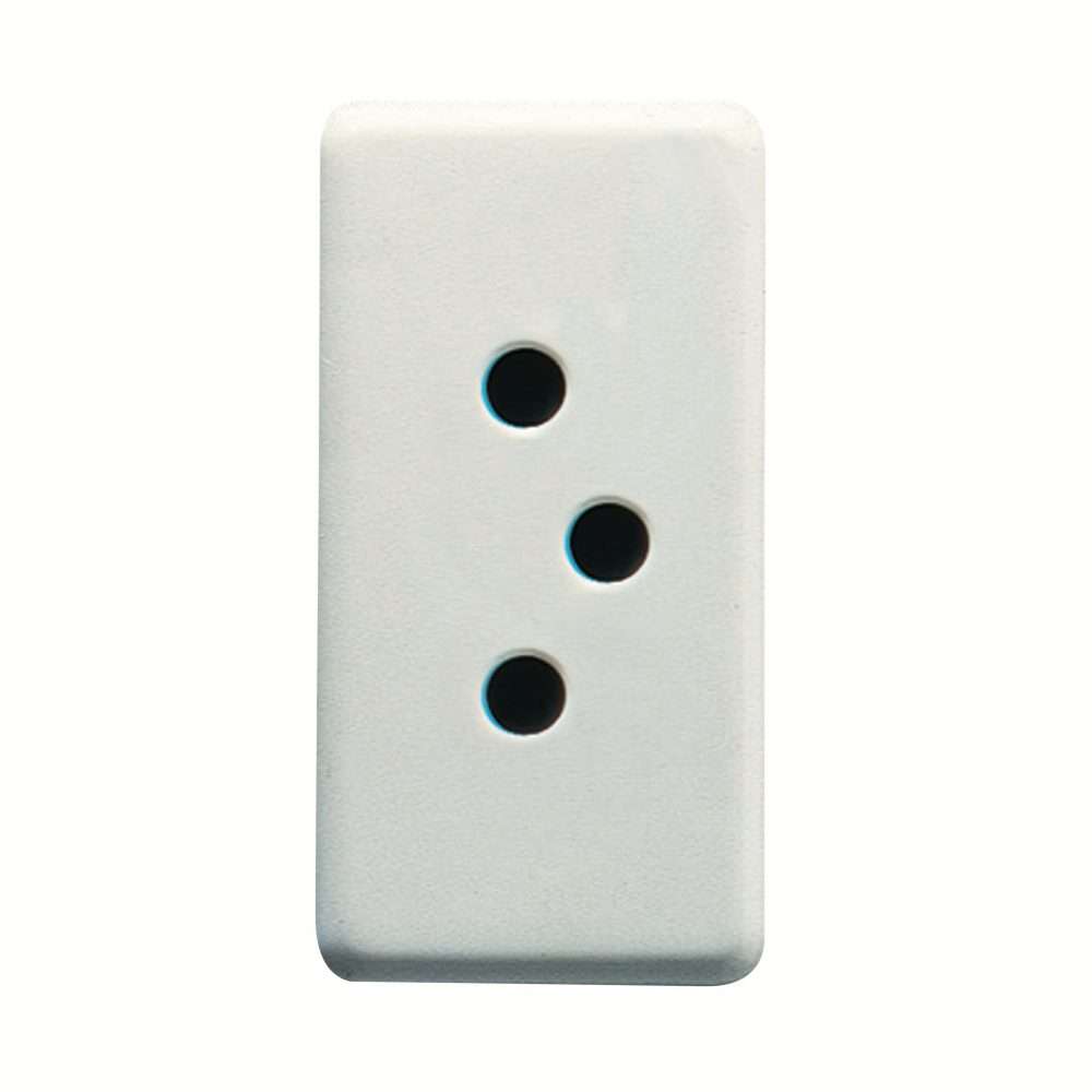 Base d’endoll suïssa d’1 mòdul 2P+T Gewiss System White amb referència GW20351 de la marca GEWISS