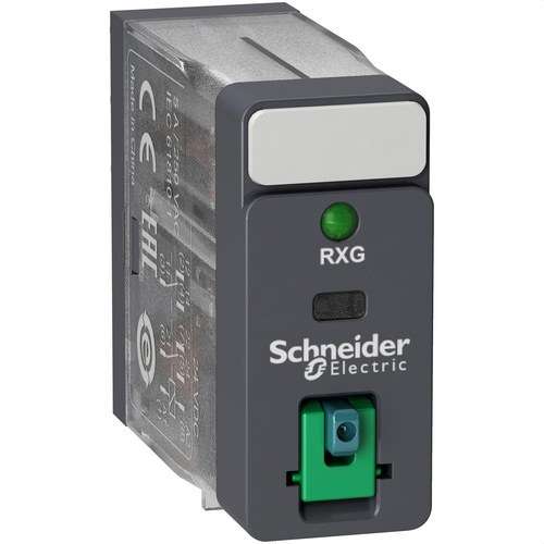 Relé 2 C/O 5A + Botó test + LED 24V DC amb referència RXG22BD de la marca SCHNEIDER ELECTRIC