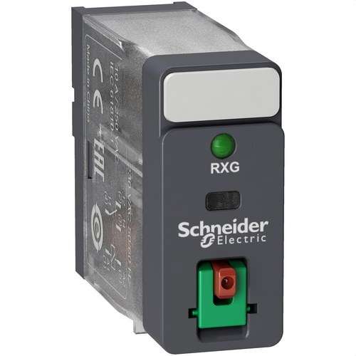Relé 1 C/O 10A + Botó test + LED 48V AC amb referència RXG12E7 de la marca SCHNEIDER ELECTRIC