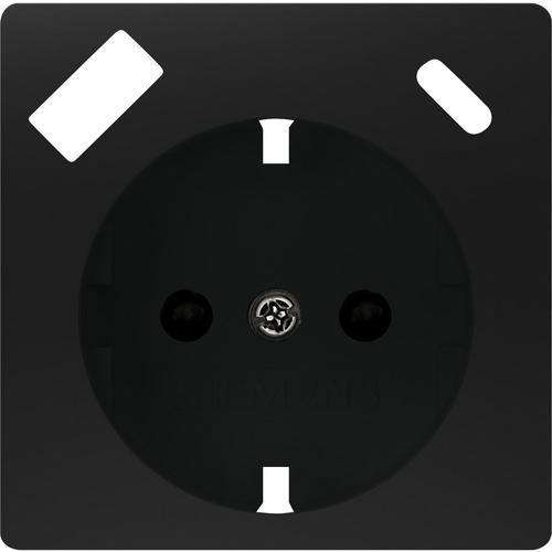 Tapa de enchufe schuko con USB negro mate Miro con referencia 5UH10725SB10 de la marca BJC