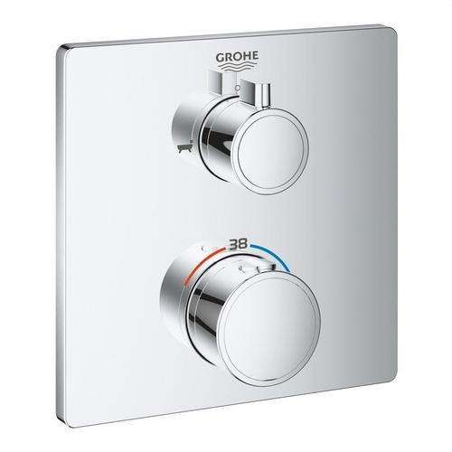 Termòstat per a banyera i dutxa Grohtherm crom amb referència 24080000 de la marca GROHE