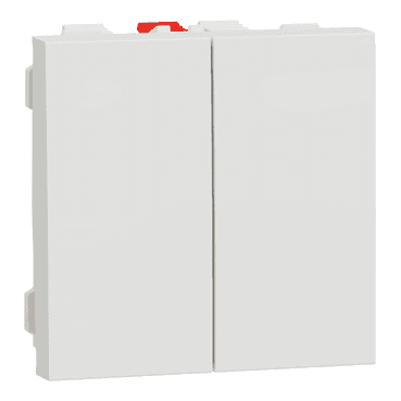 Commutador 1 pol 2 vies 10AX 2 mòduls connexió ràpida sense tractar IP4X New Unica polar amb referència NU321318 de la marca SCHNEIDER ELECTRIC