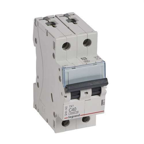 Magnetotèrmic TX3 2P 40A Corba C Corba C 6kA amb referència 403610 de la marca LEGRAND