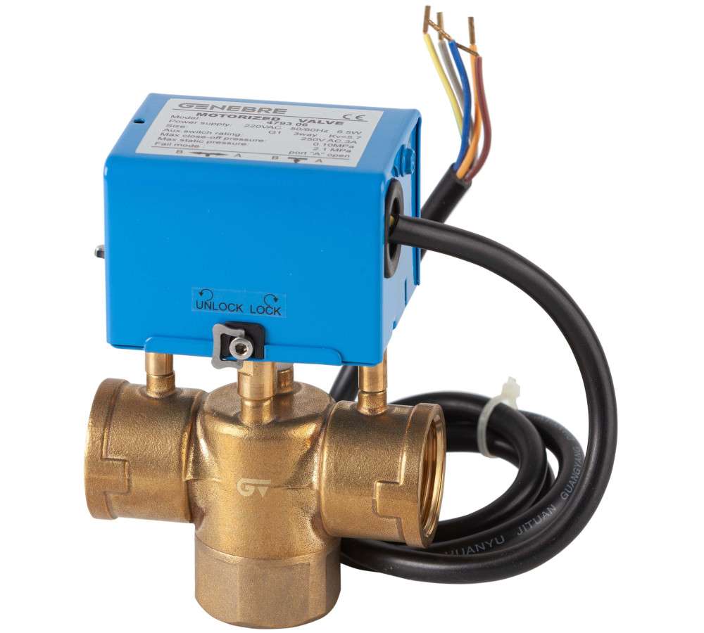 Vàlvula motoritzada-zona 3 vies amb cable de 5 fils 1/2" amb referència 4793 04 de la marca GENEBRE