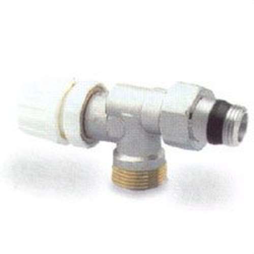 Válvula termostática de escuadra invertida macho 1/2" con referencia 67690 de la marca ORKLI
