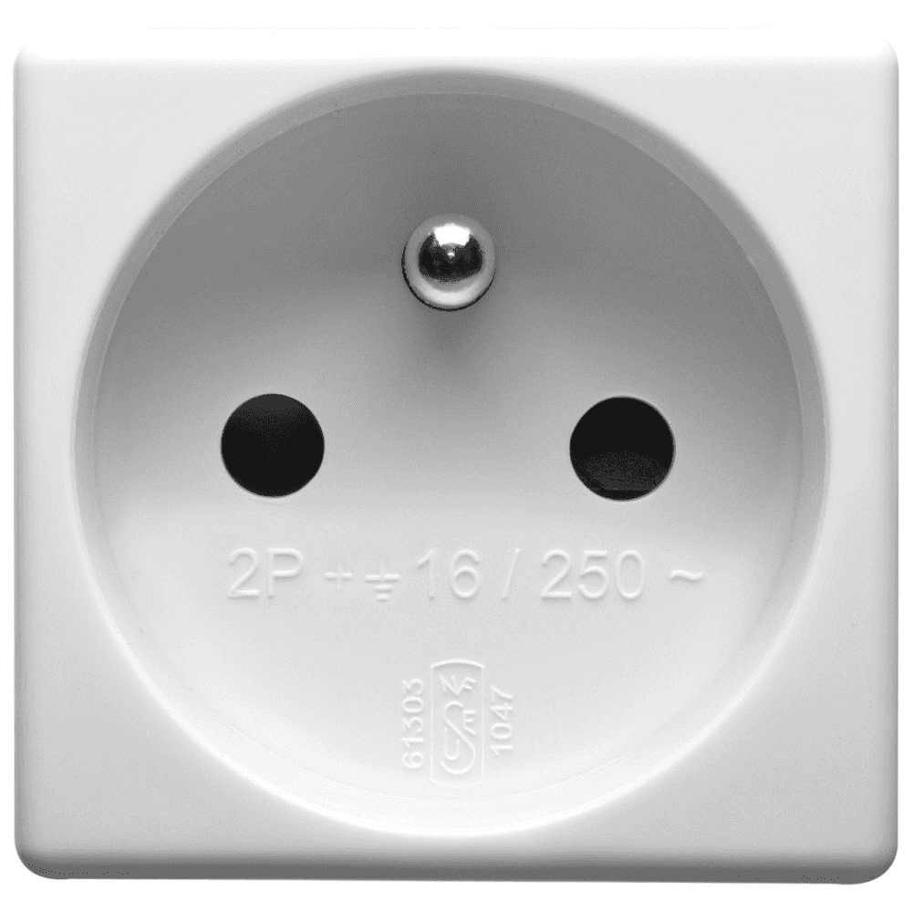 Base d’endoll schuko 2P+T norma francesa Gewiss System blanc amb referència GW20207 de la marca GEWISS