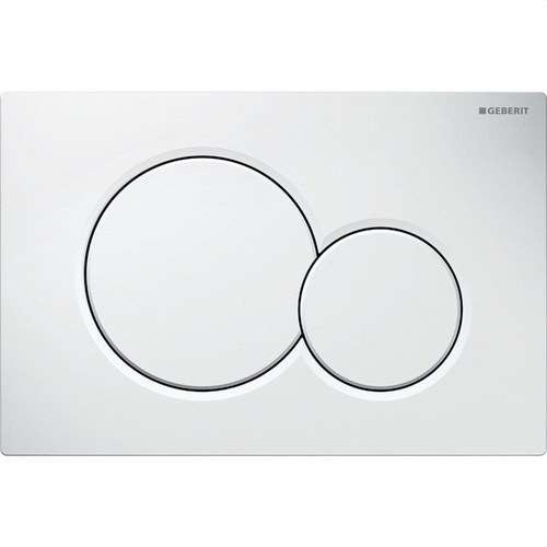 Polsador de doble descàrrega SIGMA01 blanc brillant amb referència 115.770.11.5 de la marca GEBERIT