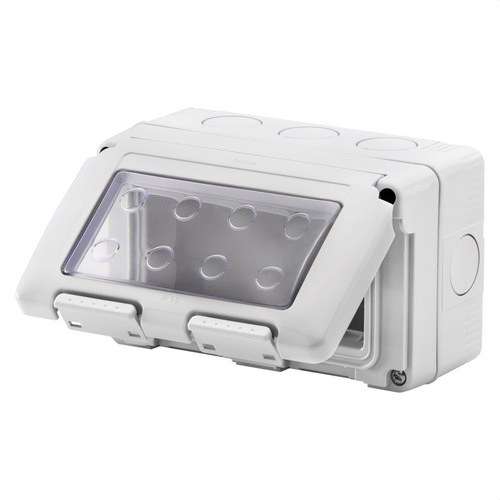 Caixa de superfície per a mecanismes SYSTEM 4 mòduls IP55 amb referència GW27044 de la marca GEWISS