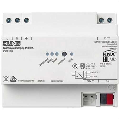 Fuente de alimentación Jung KNX 1.280 mA con referencia 21280REG de la marca JUNG