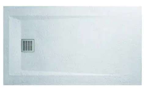 Plato de ducha de pizarra blanco 140x90cm con referencia 53013696 de la marca ACQUABELLA