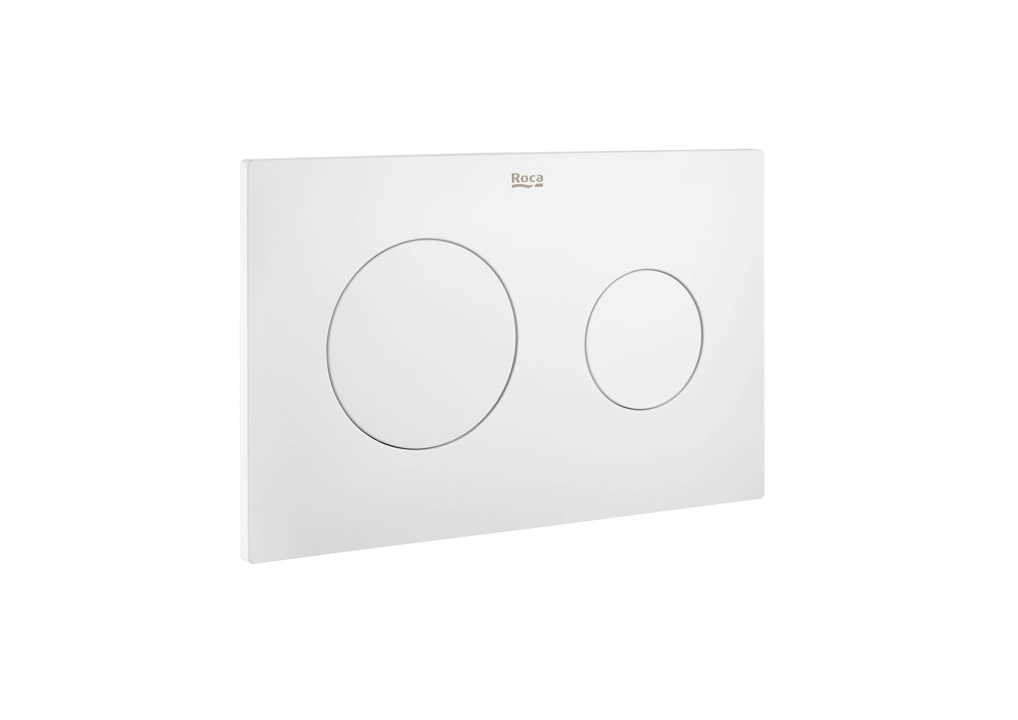Placa de accionamiento con descarga PL10 Dual - Blanco mate con referencia A890189207 de la marca ROCA
