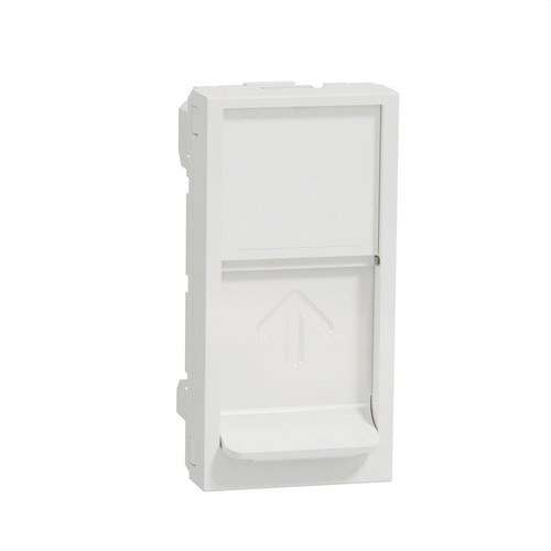 Placa de 1 módulo RJ45 Keystone blanco polar New Unica con referencia NU946018 de la marca SCHNEIDER ELECTRIC