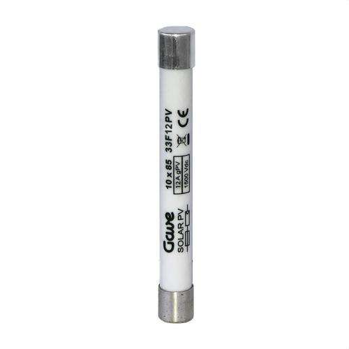 Fusible cilindrico 10X85 1500V PV 12A con referencia 33F12PV de la marca GAVE