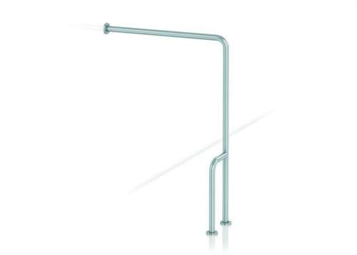 Barra de suport paret-sòl de 90º inox satinada esquerra amb referència GW11 12 04 01 de la marca GENWEC