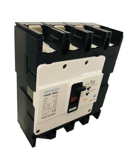 Interruptor automático de caja moldeada HGM 4P 250A con referencia HGM250-H4PN250F de la marca HYUNDAI