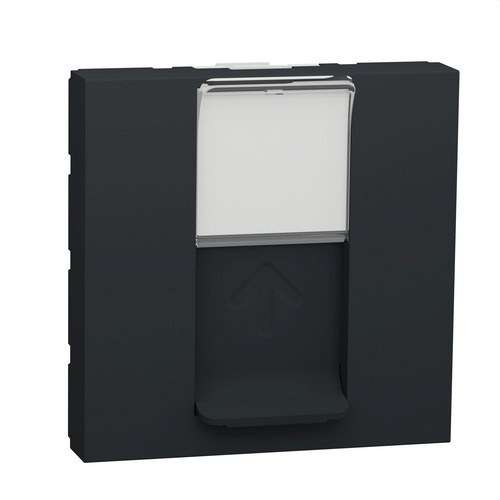 Placa de 2 mòduls RJ45 Keystone antracita New Unica amb referència NU946154 de la marca SCHNEIDER ELECTRIC