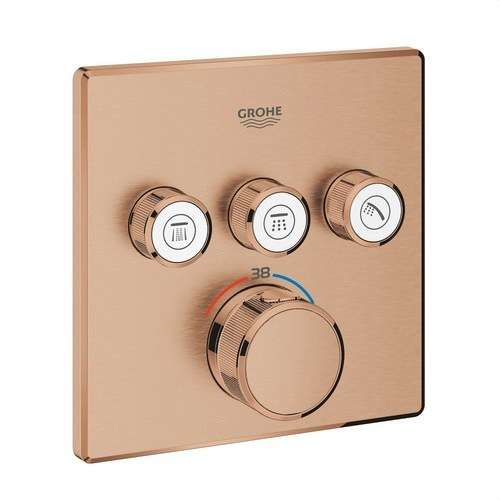 Termòstat encastat amb 3 claus Grohtherm SmartControl - Brushed warm sunset amb referència 29126DL0 de la marca GROHE