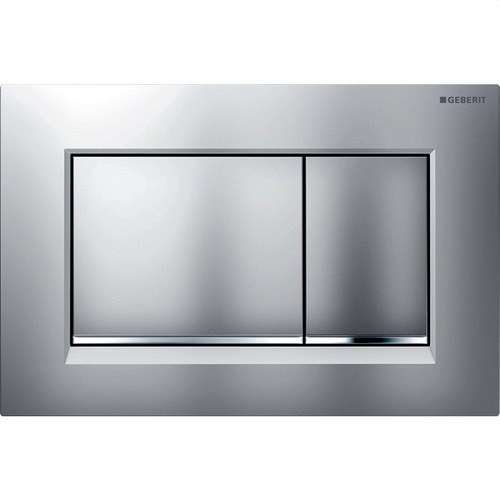 Polsador de doble descàrrega SIGMA30 cromat mat amb referència 115.883.JQ.1 de la marca GEBERIT