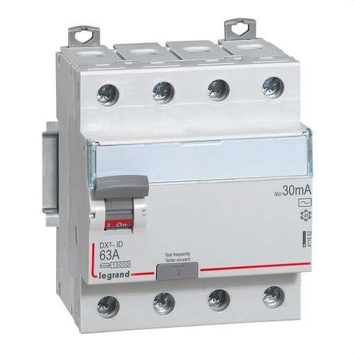 Diferencial DX3 4P 63A 30mA Classe AC amb referència 411662 de la marca LEGRAND
