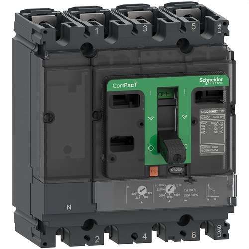 Interruptor automático ComPacT NSX160N 50kA AC 4P4R 160A TMD con referencia C16N4TM160 de la marca SCHNEIDER ELECTRIC