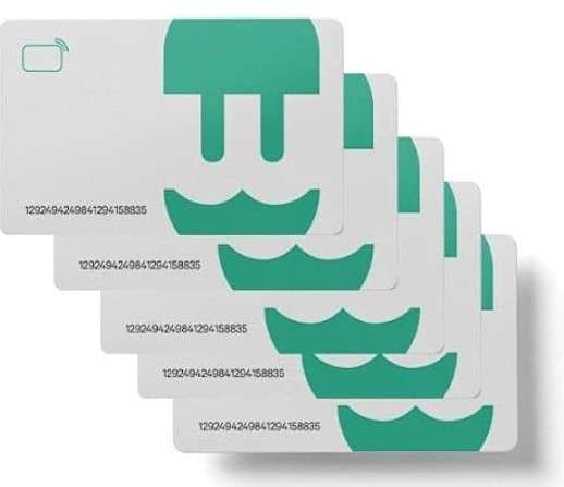 Pack de 10 tarjetas RFID para cargador de coche elécrico WallBox con referencia 000000663 de la marca WALLBOX