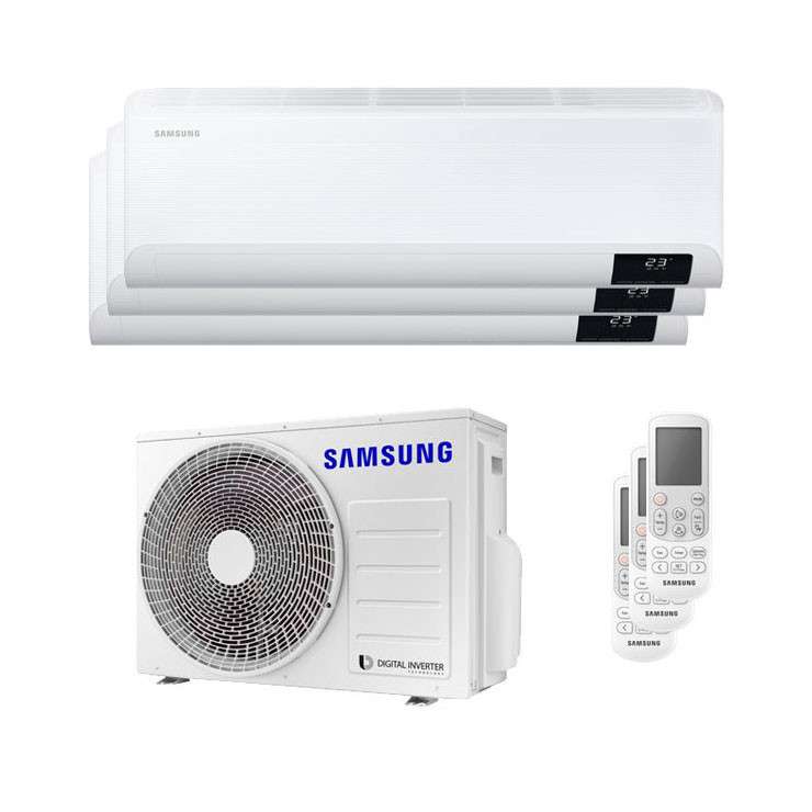 Aire acondicionado 3x1 con wifi Samsung WindFree Comfort 2,5 kW + 2,5 kW + 3,5 kW con referencia KITSAMWINDFREE09+09+12 de la marca SAMSUNG