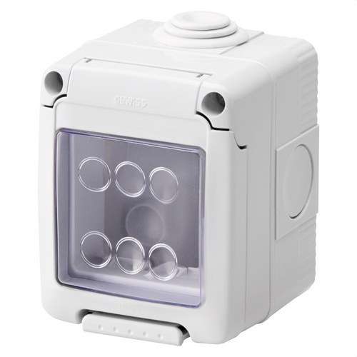 Caixa de superfície per a mecanismes SYSTEM 2 mòduls IP55 amb referència GW27042 de la marca GEWISS
